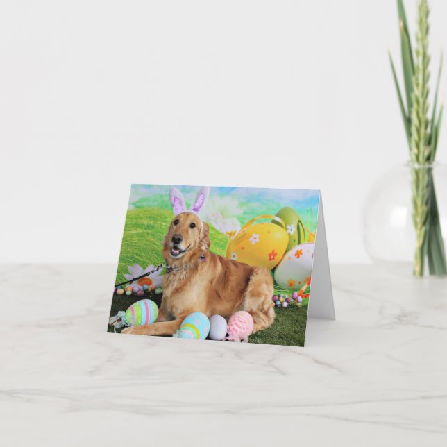 Easter - Golden Retriever - Molly Holiday Card (Front)