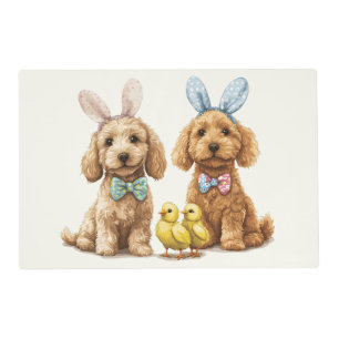 Easter Goldendoodle Dogs Placemat
