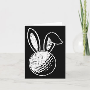 Easter Golf Bunny Ears Funny Golfing Gift Card