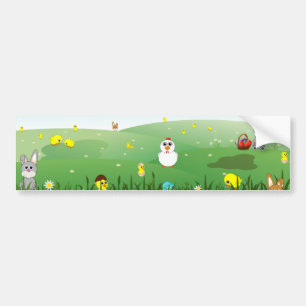 easter grass bumper sticker