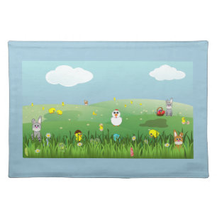 easter grass cloth placemat