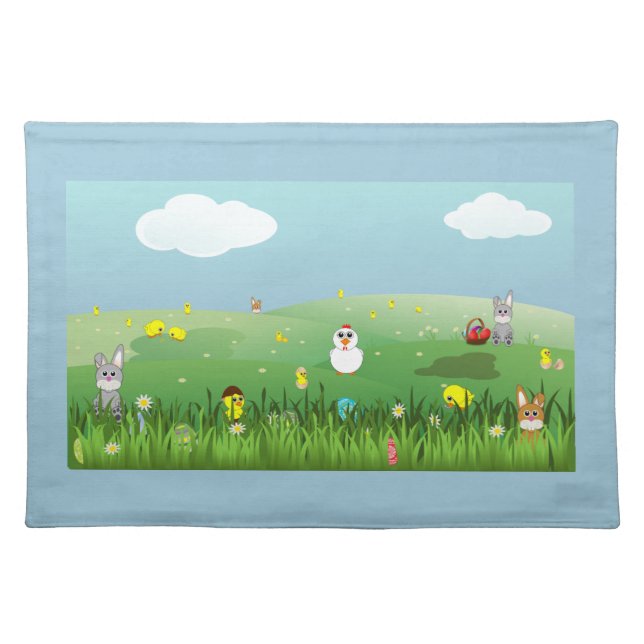 easter grass cloth placemat (Front)