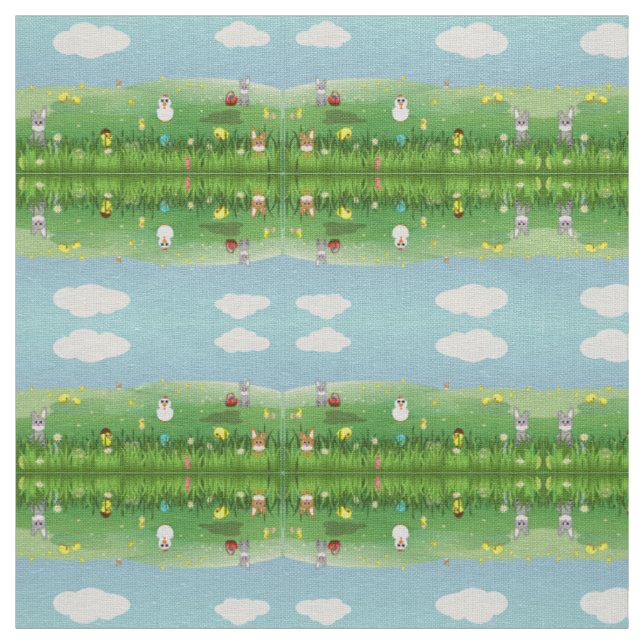 easter grass fabric (Swatch)