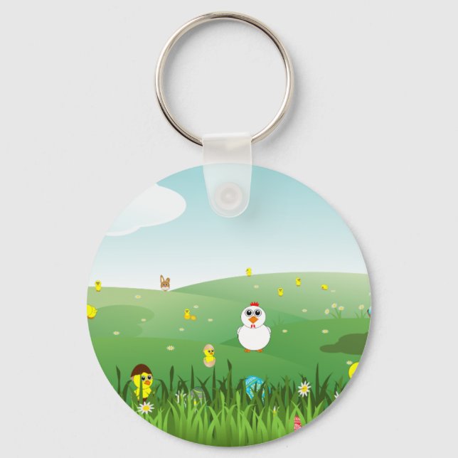 easter grass keychain (Front)