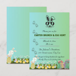 Easter Green Egg Hunt Invitation