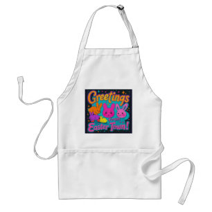 Easter Greeting From The Bunnies Adult Apron