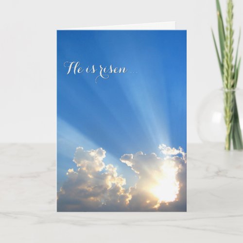 Easter Greeting _ He is risen Holiday Card