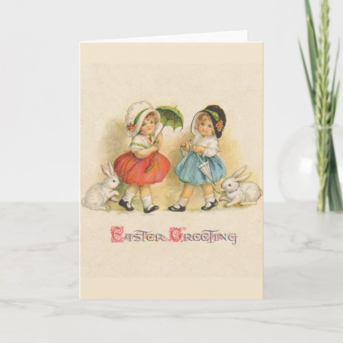 Easter Greeting Vintage Holiday Card