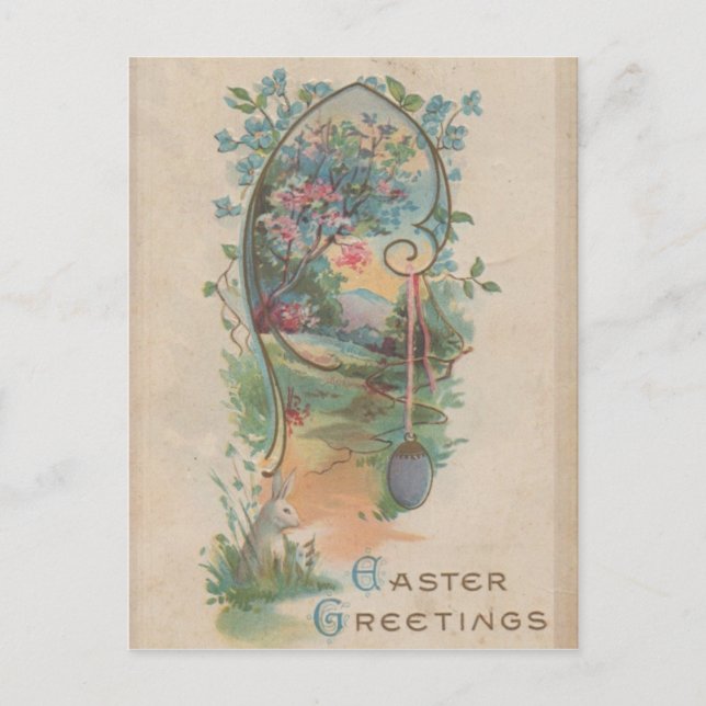 Easter Greetings 1912 Vintage Postcard (Front)
