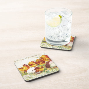 Easter Greetings Beverage Coaster