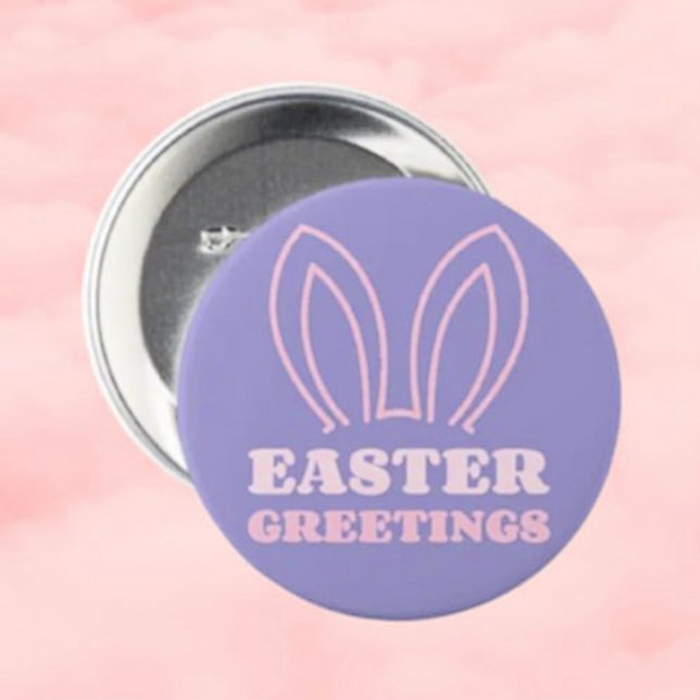 Easter Greetings Bunny Ears Button (Creator Uploaded)