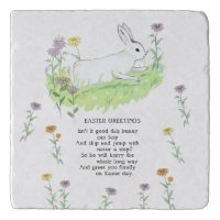 Easter Greetings Bunny Old Nursery Ryhme Art    