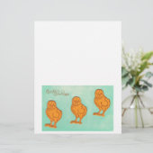 Easter Greetings Chicks Green (Standing Front)