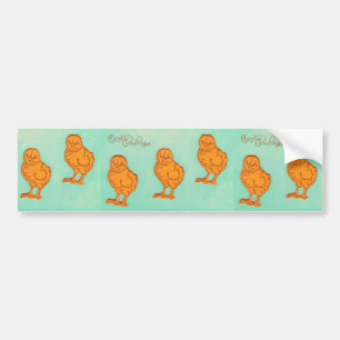 Easter Greetings Chicks Green Bumper Sticker