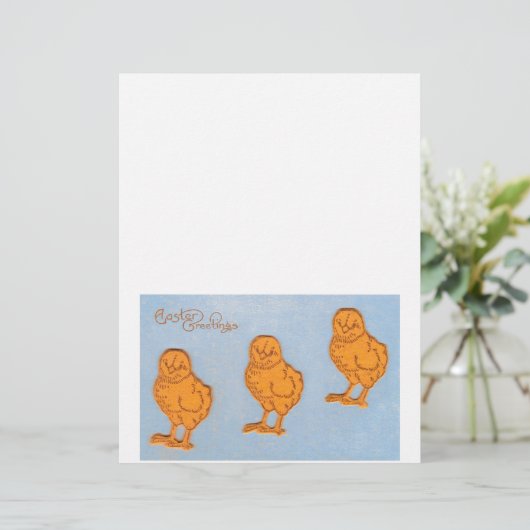 Easter Greetings Chicks in Blue (Standing Front)