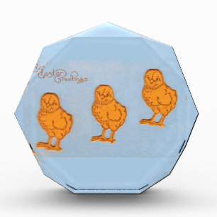 Easter Greetings Chicks in Blue Acrylic Award