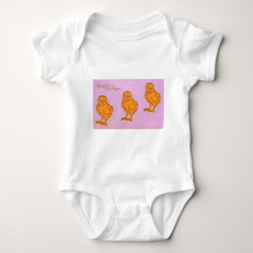 Easter Greetings Chicks Purple Baby Bodysuit