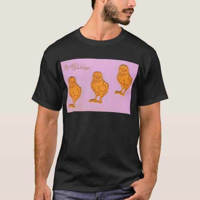 Easter Greetings Chicks Purple T-Shirt (Front)