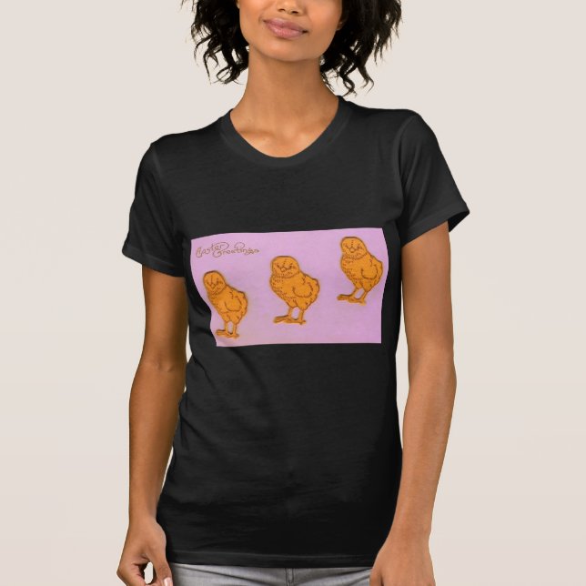 Easter Greetings Chicks Purple T-Shirt (Front)