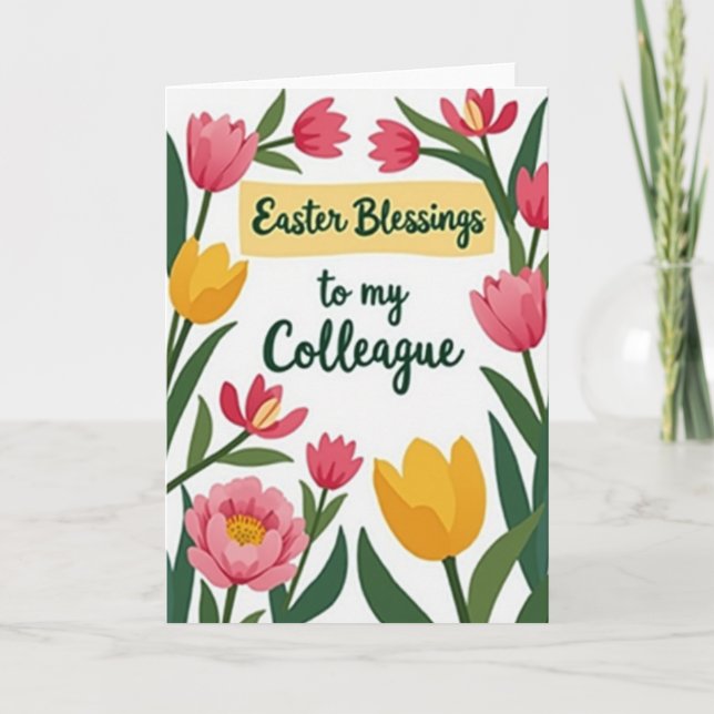 Easter Greetings Colleague Card (Front)