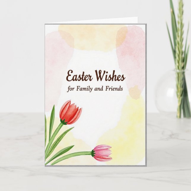 Easter Greetings Family Friend Card (Front)