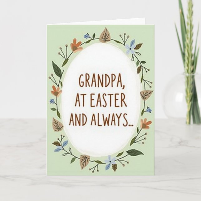 Easter Greetings Grandpa Card (Front)