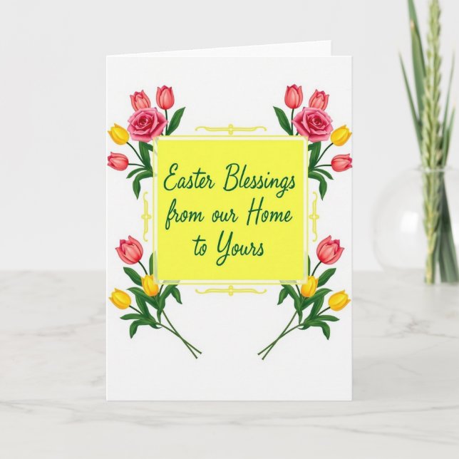Easter Greetings Home To Yours Card (Front)