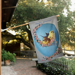 Easter Greetings House Flag