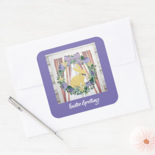 Easter Greetings Square Sticker