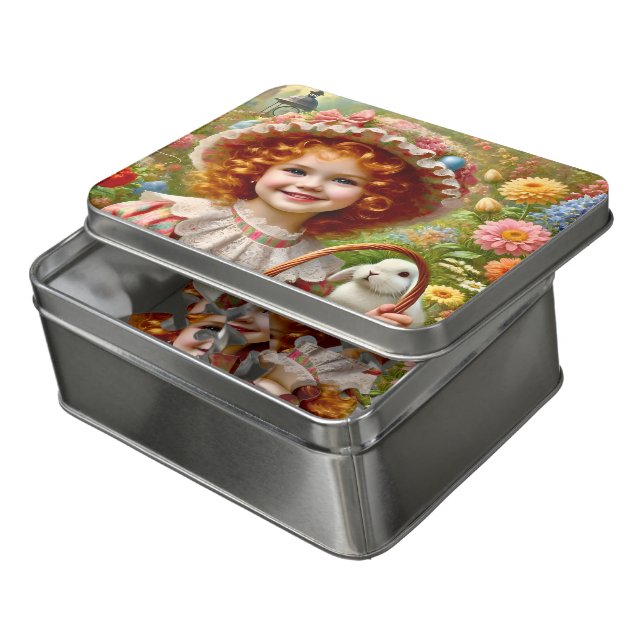 EASTER GREETINGS ~ Vintage Child ~ Puzzle (Lid Open)