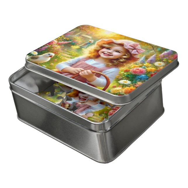 EASTER GREETINGS ~ Vintage Child ~ Puzzle (Lid Open)