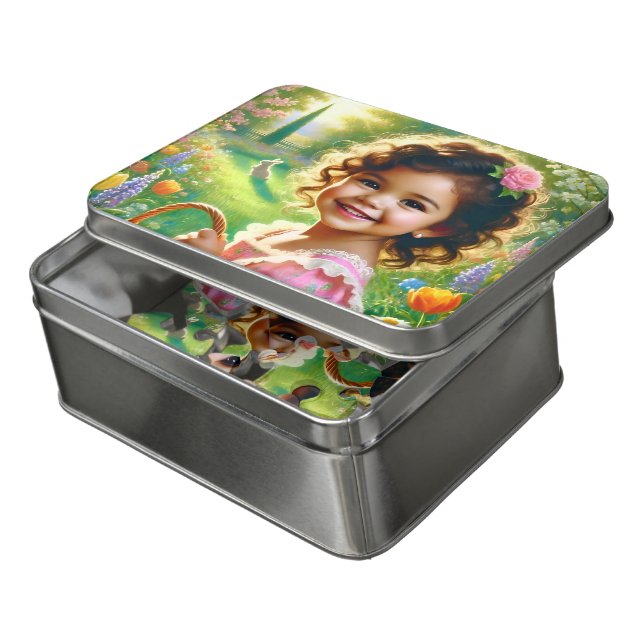 EASTER GREETINGS ~ Vintage Child ~ Puzzle (Lid Open)