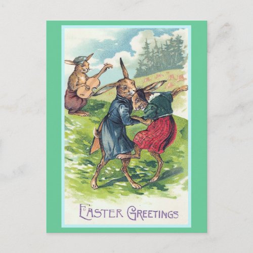 Easter Greetings Vintage Easter Holiday Postcard