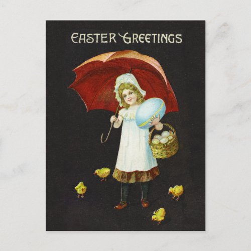Easter Greetings Vintage Holiday Postcard