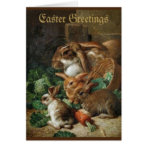 Easter Greetings  Vintage Image Easter Card