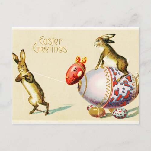 Easter Greetings Vintage Postcard