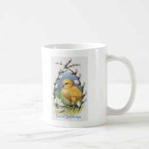 Easter Greetings Yellow Chick Coffee Mug