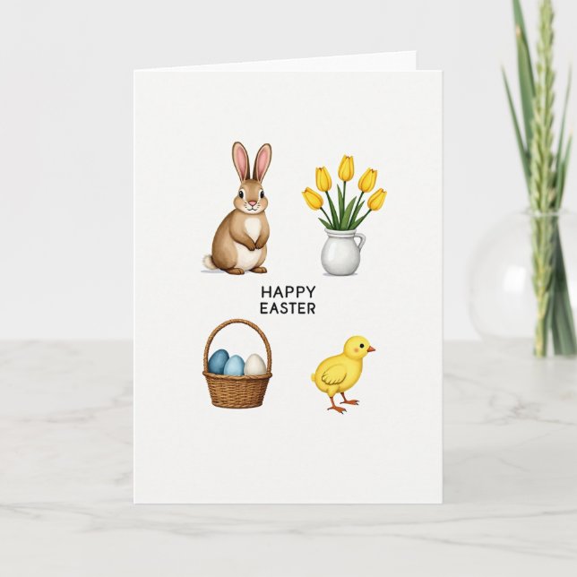 Easter Grid Illustration Card (Front)