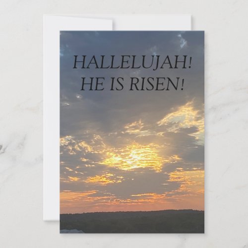 EASTER HALLELUJAH HE IS RISEN HOLIDAY CARD