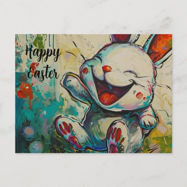 Easter Happy Bunny Postcard #6 (Front)
