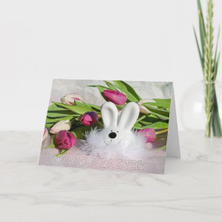 Easter - "Happy Easter" Fancy Bunny Holiday Card