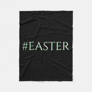 Easter Hashtag Modern Easter Design Green T Shirt Fleece Blanket