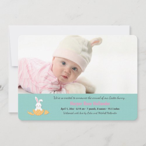 Easter Hatchling Photo Invitation Horizontal