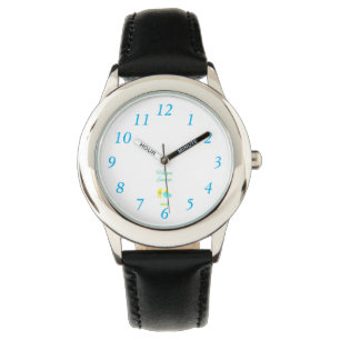Easter Hatchlings Kids Black Leather Strap Watch