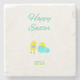 Easter Hatchlings Marble Stone Coaster