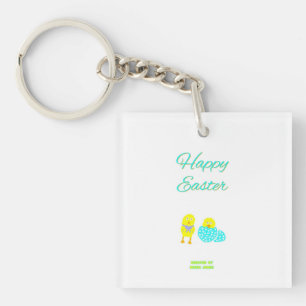 Easter Hatchlings Square Keychain