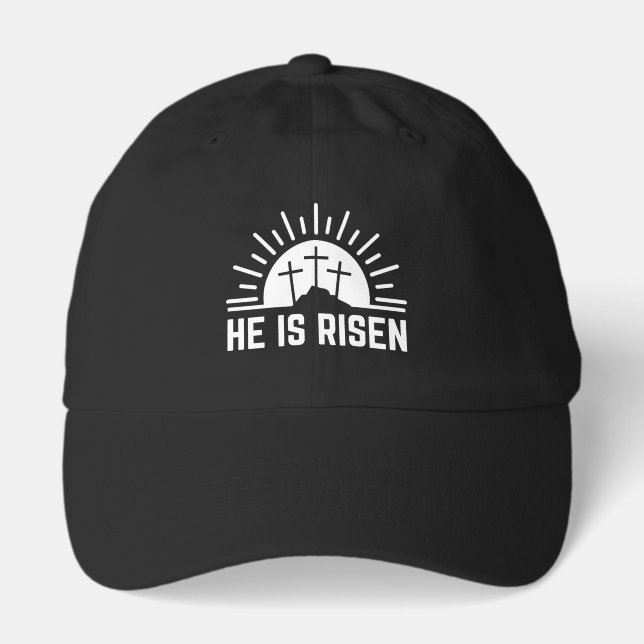 Easter He Is Risen Christian Hat (Front)