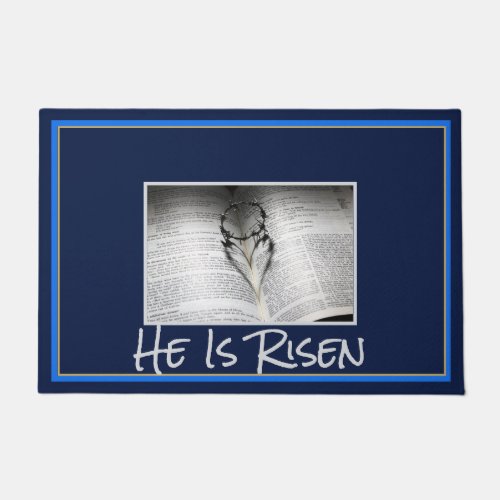 Easter He Is Risen Doormat