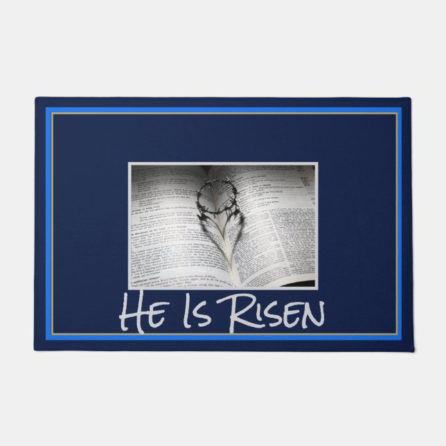 Easter He Is Risen Doormat (Front)