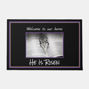 Easter He Is Risen Doormat